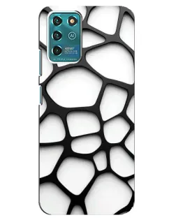 Чехол для ZTE Blade V30 Vita с картинкой «Белая объемная сетка»