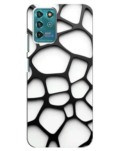 Чехол для ZTE Blade V30 Vita с картинкой «Белая объемная сетка»