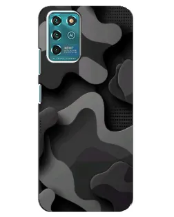 Чехол для ZTE Blade V30 Vita с картинкой «Темный абстрактный камуфляж»
