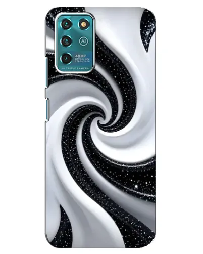 Чехол для ZTE Blade V30 Vita с картинкой «Черно-белая спираль»