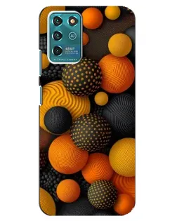 Чехол для ZTE Blade V30 Vita с картинкой «Объемные оранжевые сферы»