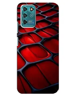 Чехол для ZTE Blade V30 Vita с картинкой «Красная глянцевая сетка»