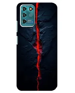 Чехол для ZTE Blade V30 Vita с картинкой «Kрасная лавовая трещина»