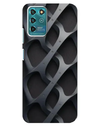 Чехол для ZTE Blade V30 Vita с картинкой «Объемное серое плетение»