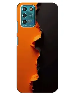Чехол для ZTE Blade V30 Vita с картинкой «Оранжевый разлом»