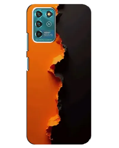 Чехол для ZTE Blade V30 Vita с картинкой «Оранжевый разлом»