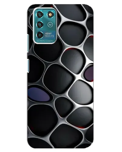 Чехол для ZTE Blade V30 Vita с картинкой «Объемная темная решетка»