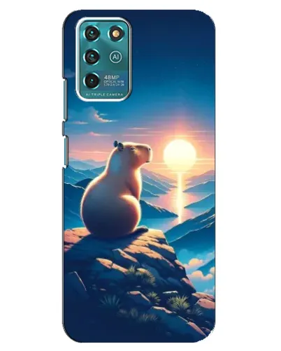 Чехол для ZTE Blade V30 Vita с картинкой «Закат солнца с капибарой» Чехол для ZTE Blade V30 Vita с картинкой «Закат солнца с капибарой»
