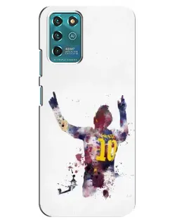 Чехол для ZTE Blade V30 Vita с картинкой «Акварельный Месси Барселона»