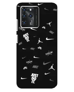 Чехол для ZTE Blade V30 с картинкой «Nike Black Pattern»