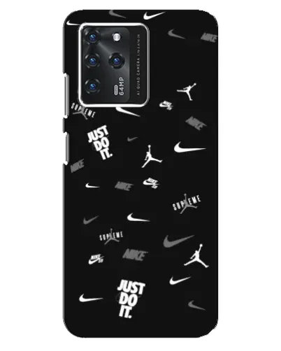 Чехол для ZTE Blade V30 с картинкой «Nike Black Pattern»