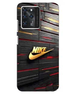 Чехол для ZTE Blade V30 с картинкой «Золотой Nike на металле»