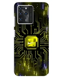 Чехол для ZTE Blade V30 с картинкой «Nike — золотая искра»
