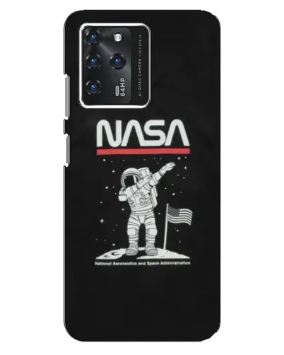 Чехол для ZTE Blade V30 с картинкой «NASA — шагаем по Луне»
