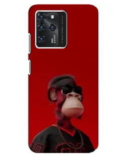 Чехол для ZTE Blade V30 с картинкой «Bored Ape в красном»