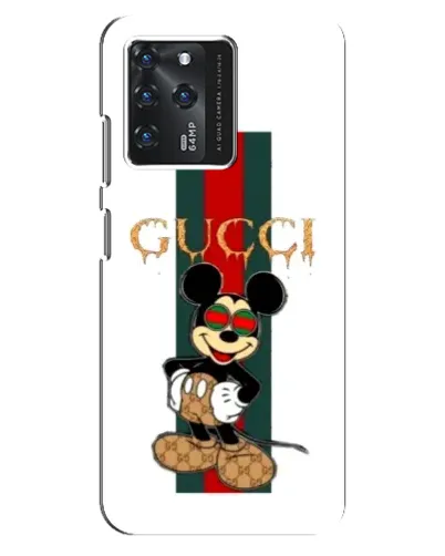 Чехол для ZTE Blade V30 с картинкой «Микки Маус Gucci — полосы»