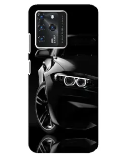 Чехол для ZTE Blade V30 с картинкой «Черная BMW — профиль»