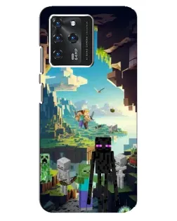 Чехол для ZTE Blade V30 с картинкой «Эндермен в лесу»