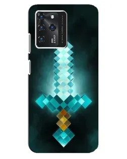Чехол для ZTE Blade V30 с картинкой «Алмазный меч неон»