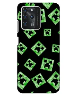 Чехол для ZTE Blade V30 с картинкой «Паттерн с криперами»