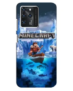 Чехол для ZTE Blade V30 с картинкой «Minecraft ледяной мир»