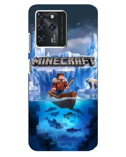 Чехол для ZTE Blade V30 с картинкой «Minecraft ледяной мир»