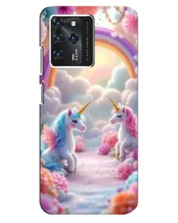 Чохол для ZTE Blade V30 з картинкою «Веселка і єдинороги»