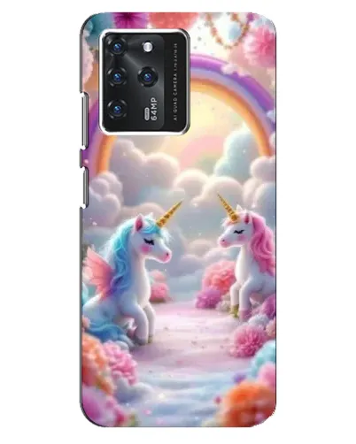 Чехол для ZTE Blade V30 с картинкой «Радуга и единороги»