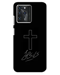 Чехол для ZTE Blade V30 с картинкой «Графический крест Jesus»