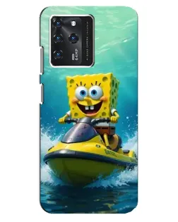 Чохол для ZTE Blade V30 з картинкою «Спанч Боб на гідроциклі»