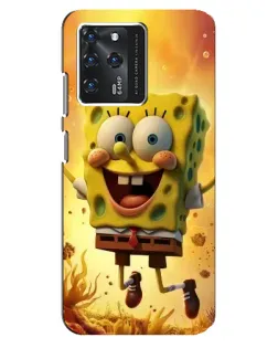 Чехол для ZTE Blade V30 с картинкой «Губка Боб прыгает»