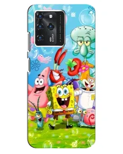 Чехол для ZTE Blade V30 с картинкой «Губка Боб и друзья»