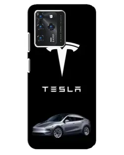 Чехол для ZTE Blade V30 с картинкой «Tesla Model Y»