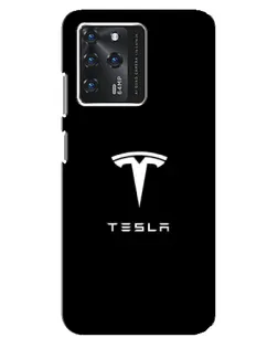 Чехол для ZTE Blade V30 с картинкой «Tesla White Logo»