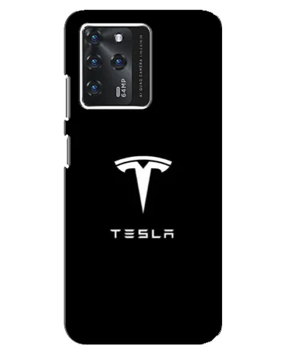 Чехол для ZTE Blade V30 с картинкой «Tesla White Logo»