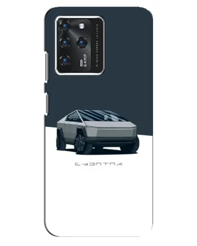 Чехол для ZTE Blade V30 с картинкой «Серебристый Cybertruck Tesla»