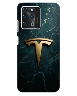 Чехол для ZTE Blade V30 с картинкой «Мраморная Tesla Gold»