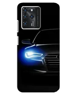 Чехол для ZTE Blade V30 с картинкой «Неоновый взгляд Audi»