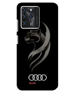 Чехол для ZTE Blade V30 с картинкой «Графика — пантера и Audi»