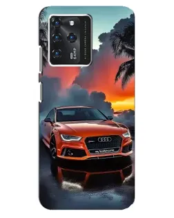 Чехол для ZTE Blade V30 с картинкой «Audi — закат»