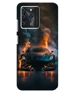 Чехол для ZTE Blade V30 с картинкой «Lamborghini дымная эстетика»