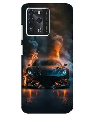 Чехол для ZTE Blade V30 с картинкой «Lamborghini дымная эстетика»