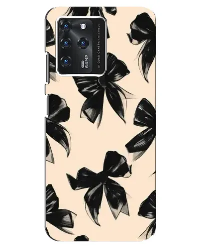 Чохол для ZTE Blade V30 з картинкою «Патерн чорні банти»