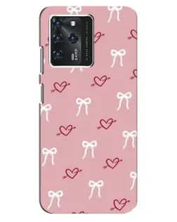 Чохол для ZTE Blade V30 з картинкою «Серця та банти»