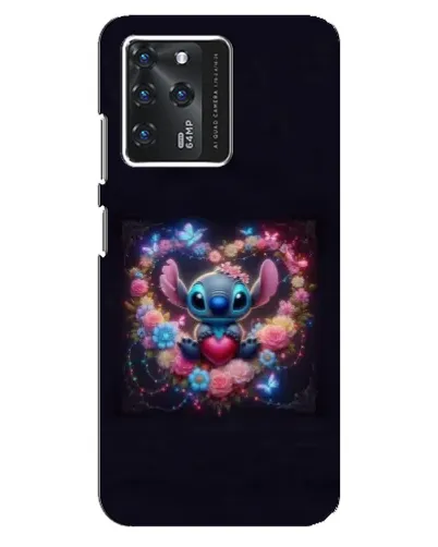 Чехол для ZTE Blade V30 с картинкой «Stitch в цветах»