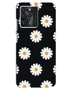 Чохол для ZTE Blade V30 з картинкою «Ромашки на чорному»