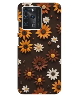 Чохол для ZTE Blade V30 з картинкою «Візерунок з маленьких соняшників»