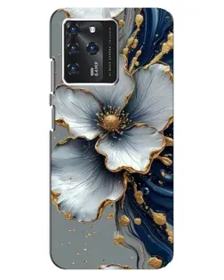 Чохол для ZTE Blade V30 з картинкою «Біла квітка та золотий флюїд»