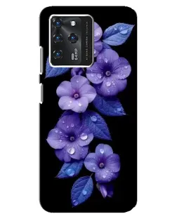 Чохол для ZTE Blade V30 з картинкою «Фіолетові квіти з росою»