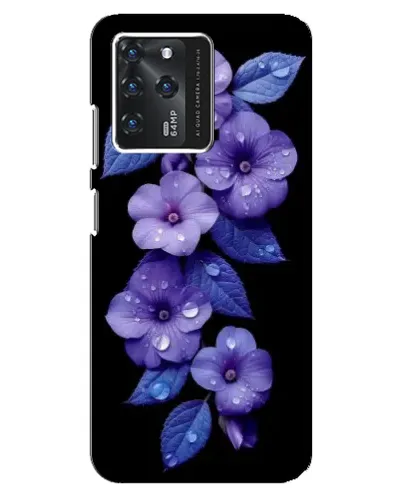 Чохол для ZTE Blade V30 з картинкою «Фіолетові квіти з росою»